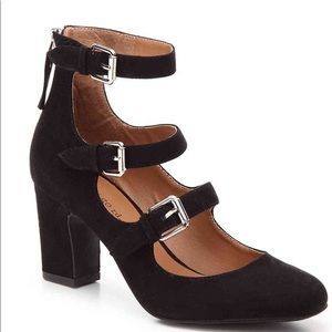Indigo Road Black Suede Ellie Heels